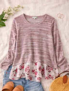 Sahalie | Women's Large | Boho Long Sleeve Top | NWOT